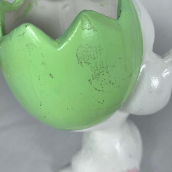 Vintage Ceramic Anthropomorphic Bunny Rabbit Egg Planter Vase Easter Kitschy - Picture 7 of 14